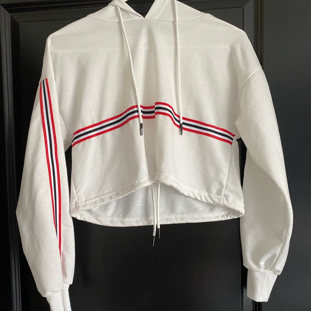 Red white and blue hoodie